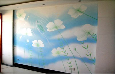 雅安画墙绘怎么画好白云的蓬松感？