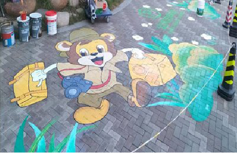 雅安夏季画地面彩绘会遇到的问题