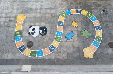 雅安地面游戏彩绘