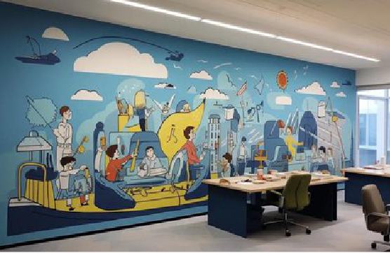 雅安办公室墙绘的特点。