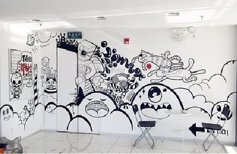 雅安手绘墙并非传统涂鸦。